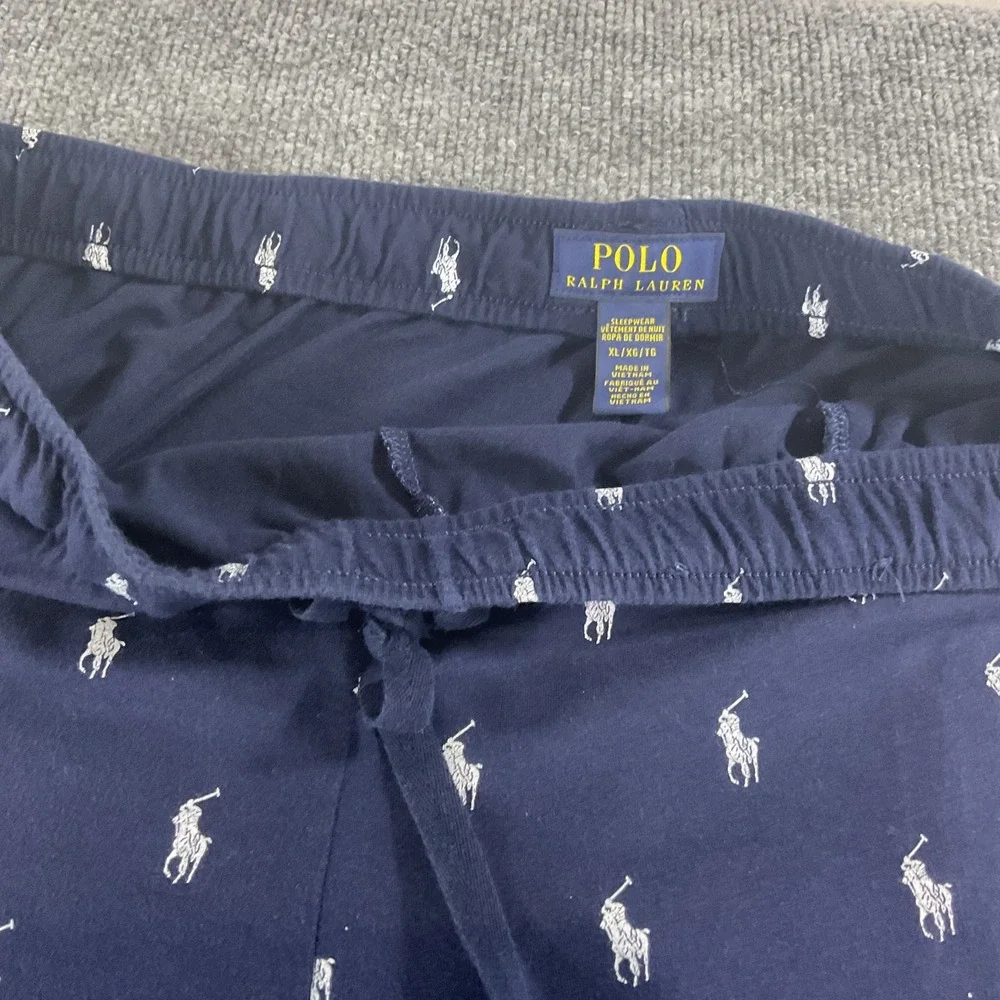 Polo Ralph Lauren Pajama Pants Mens XL Navy Pony Print Sleepwear Lounge